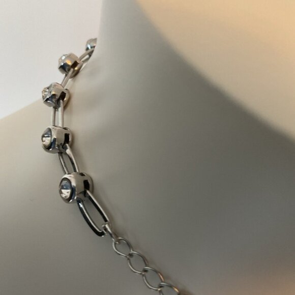 😊 Paperclip Chain With Rhinestones - Picture 5 of 5